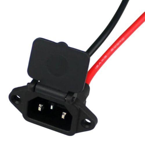 IEC MALE CONNECTER -SPRING CAP WITH 15CM 12 AWG